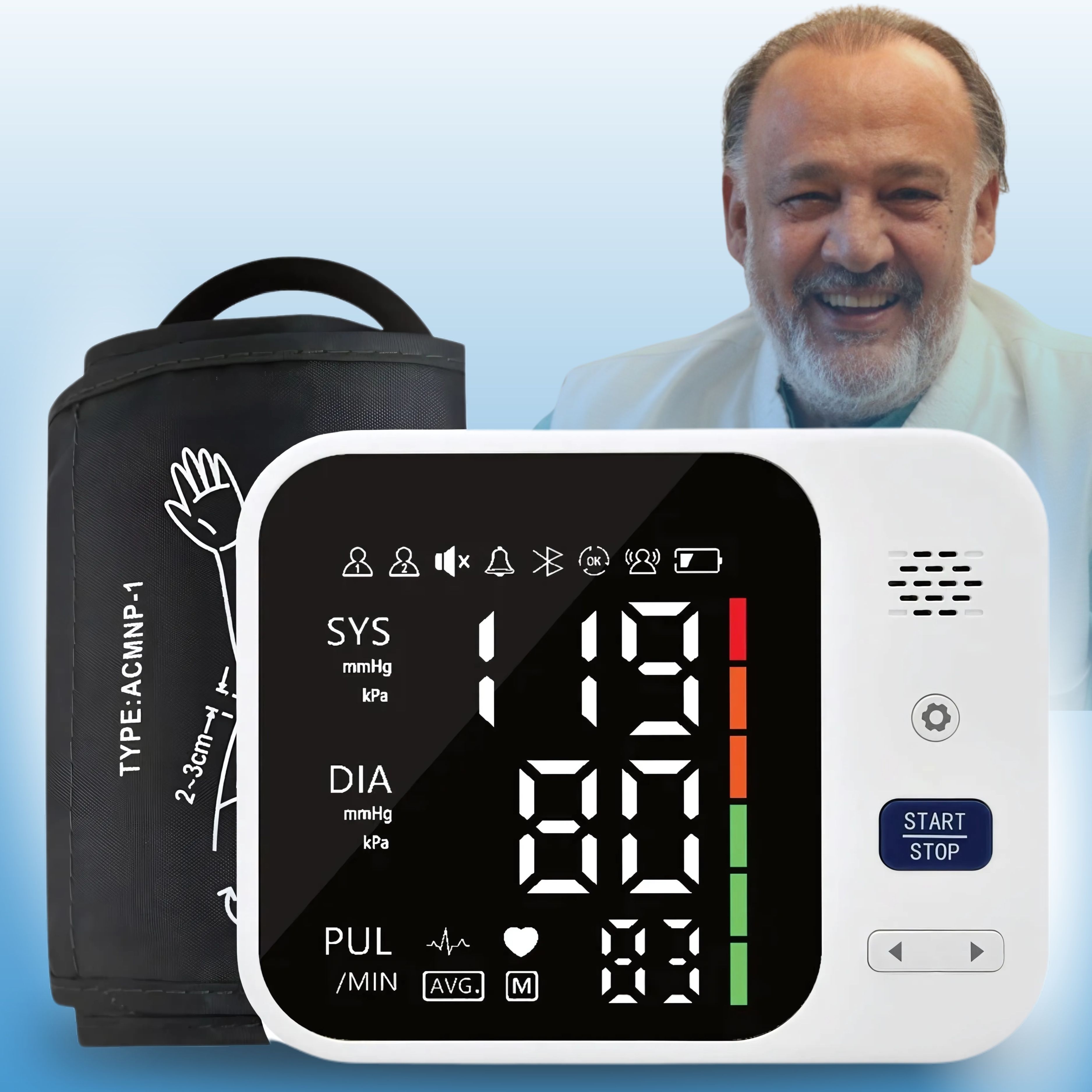 Aika Professional Digital Fully Automatic Arm Blood Pressure Monitor with Rechargeable Battery, 99-Memory, Large Display, Easy to Use Bp Monitor-image-45