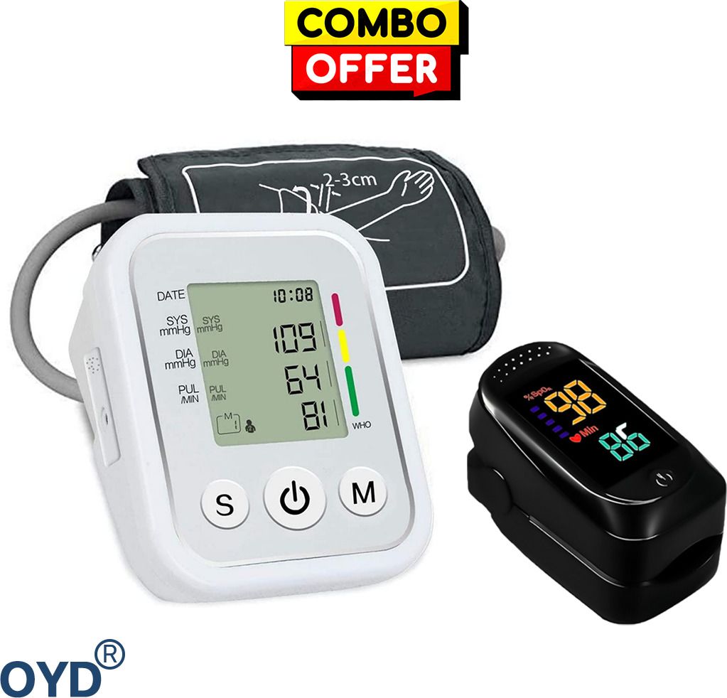 OYD Smart BP Monitor Device with Big Backlight Display and Oximeter with voice feature and 3 colour back light Bp Monitor-image-1