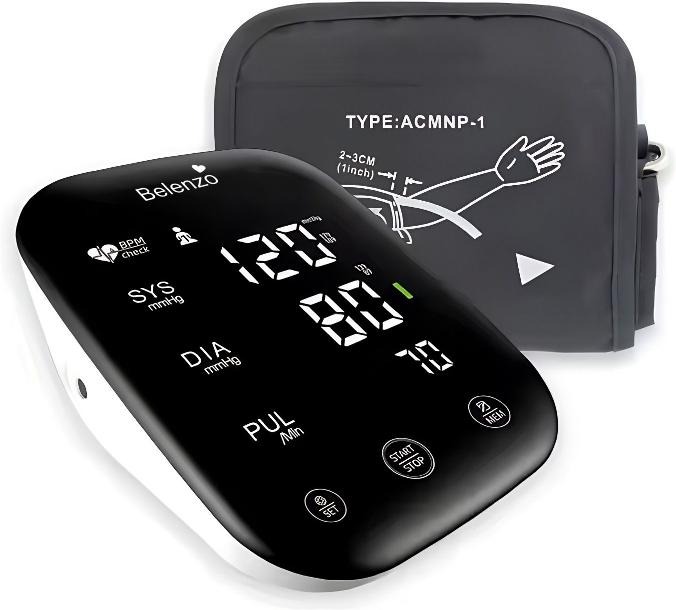 BELENZO Rechargeable Digital Blood Pressure Monitor Machine, Large Cuff BP Automatic Digital Blood Pressure Machine Bp Monitor-image-46