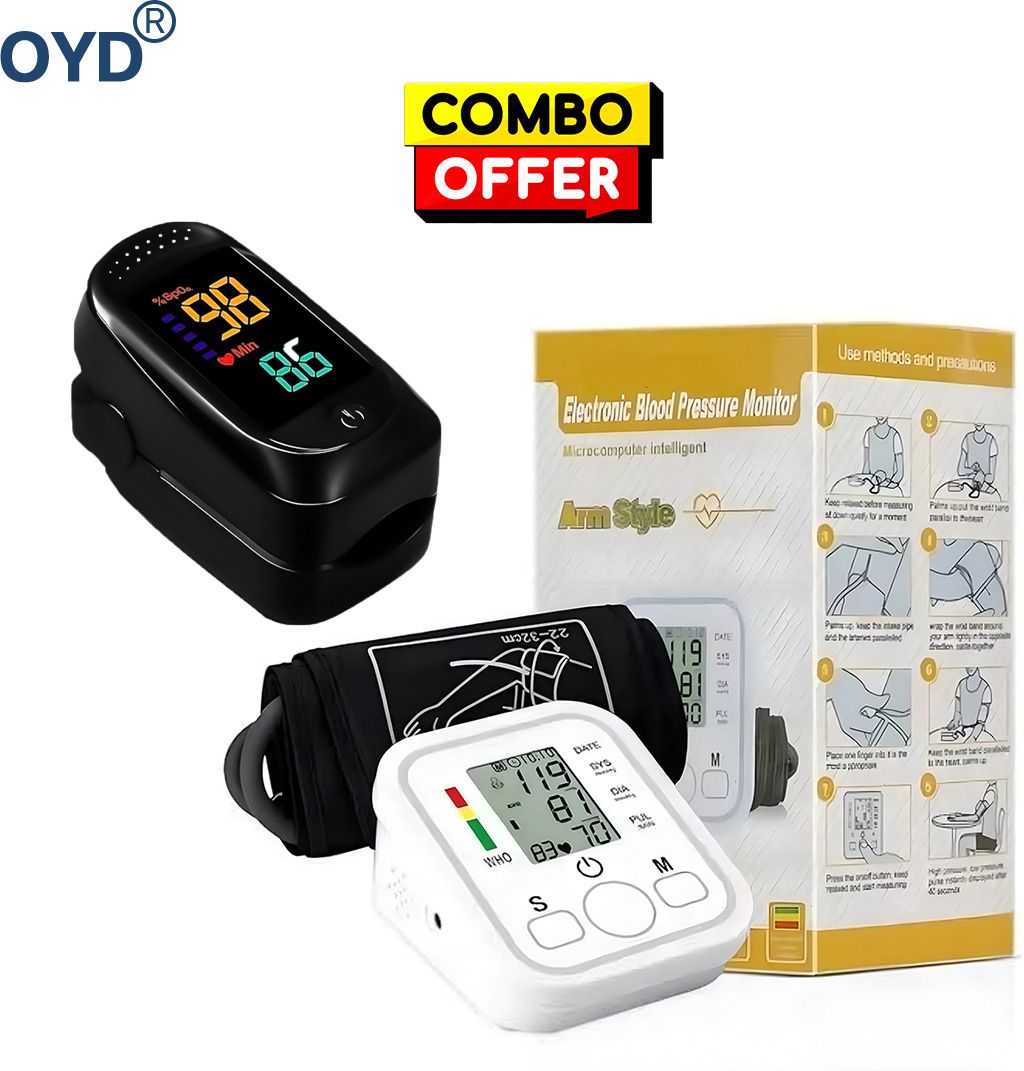 OYD Blood Pressure Monitor Device with A2 Oximeter and LED Backlight with voice feature and 3 colour back light Bp Monitor-image-6