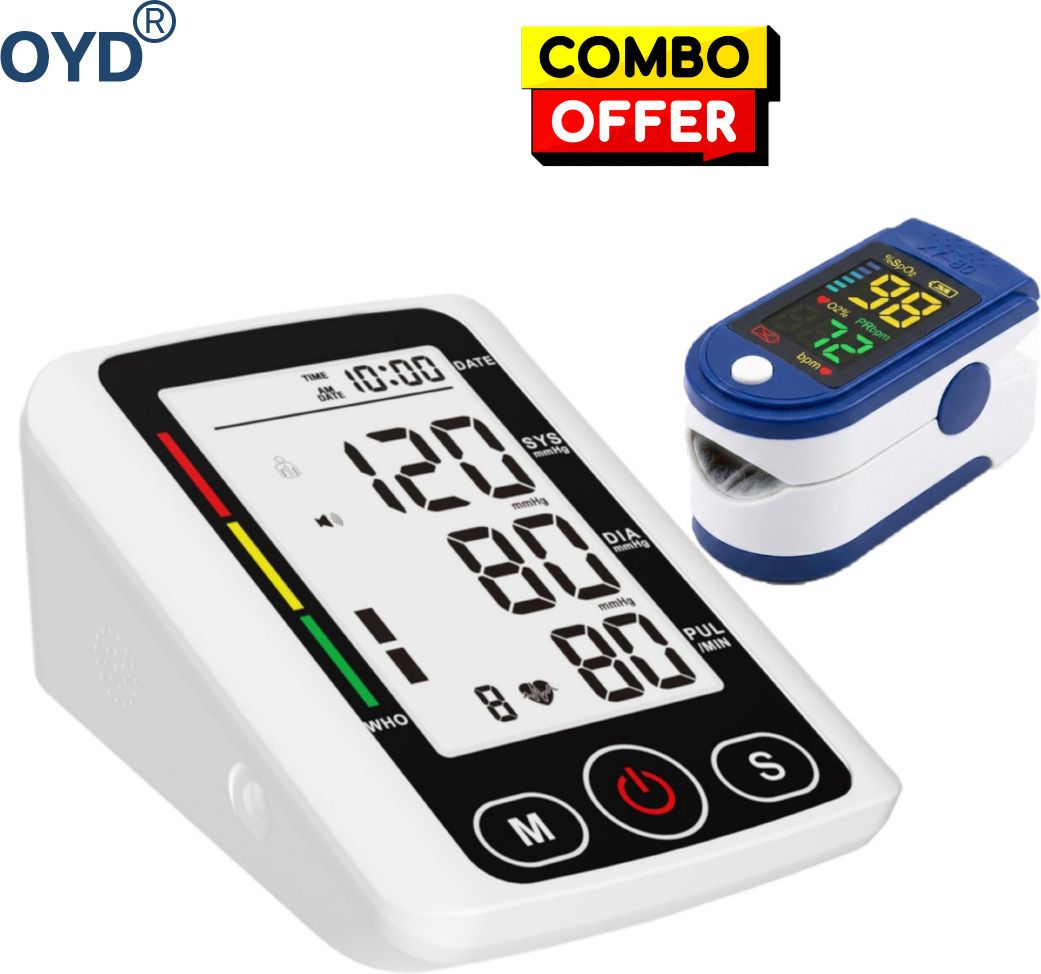 OYD Automatic BP Machine Combo with LK87 Oxygen Pulse Meter with voice feature and 3 colour back light Bp Monitor-image-26