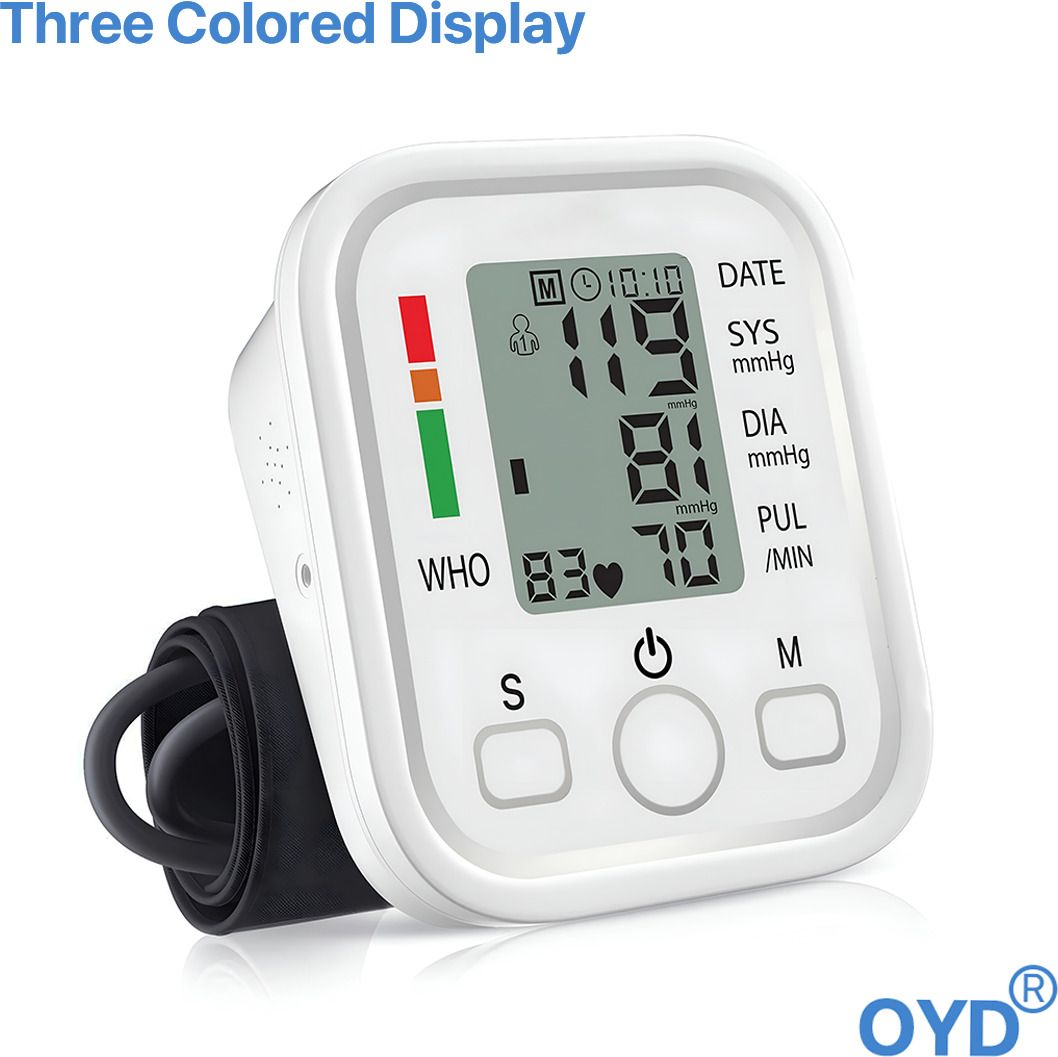OYD Automatic Upper Arm Blood Pressure Monitor with Voice Alert and Dual Power Mode Colour Display With Voice Function Bp Monitor-image-7
