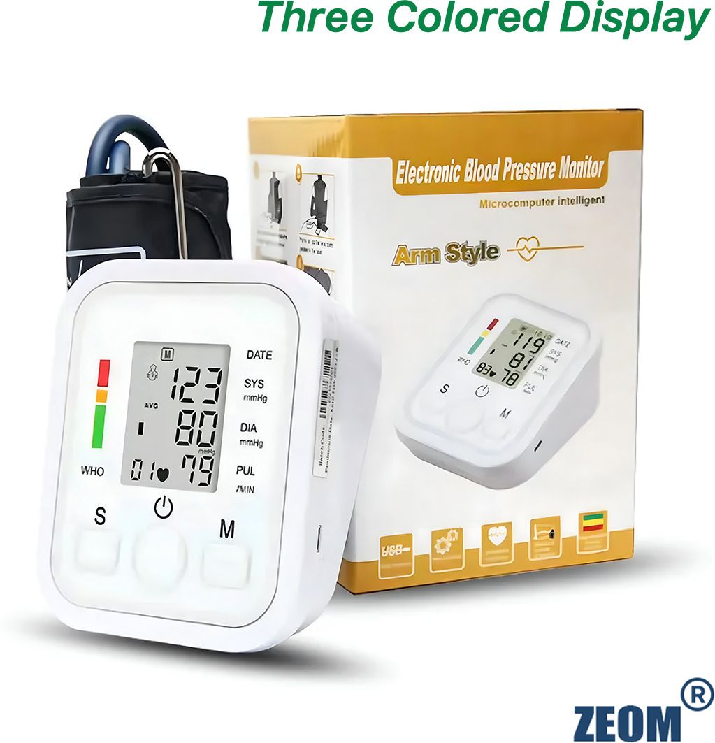 Zeom Digital Electronic BP Monitor, Upper Arm Cuff, LCD Display WHO-Indicator Bp Monitor-picture-33