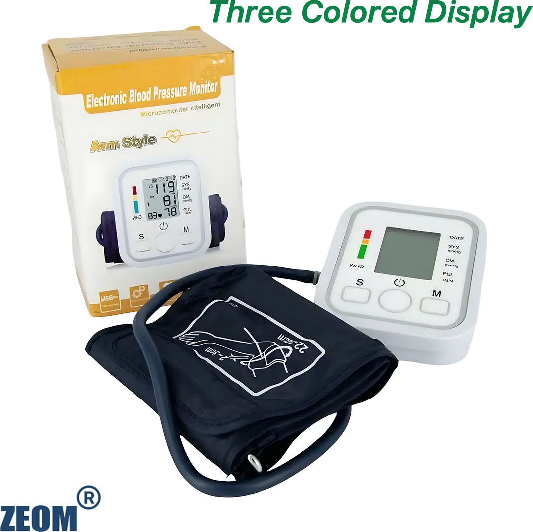 Zeom Electronic Blood Pressure Monitor, Upper Arm Cuff, Digital LCD-Display Bp Monitor-image-10