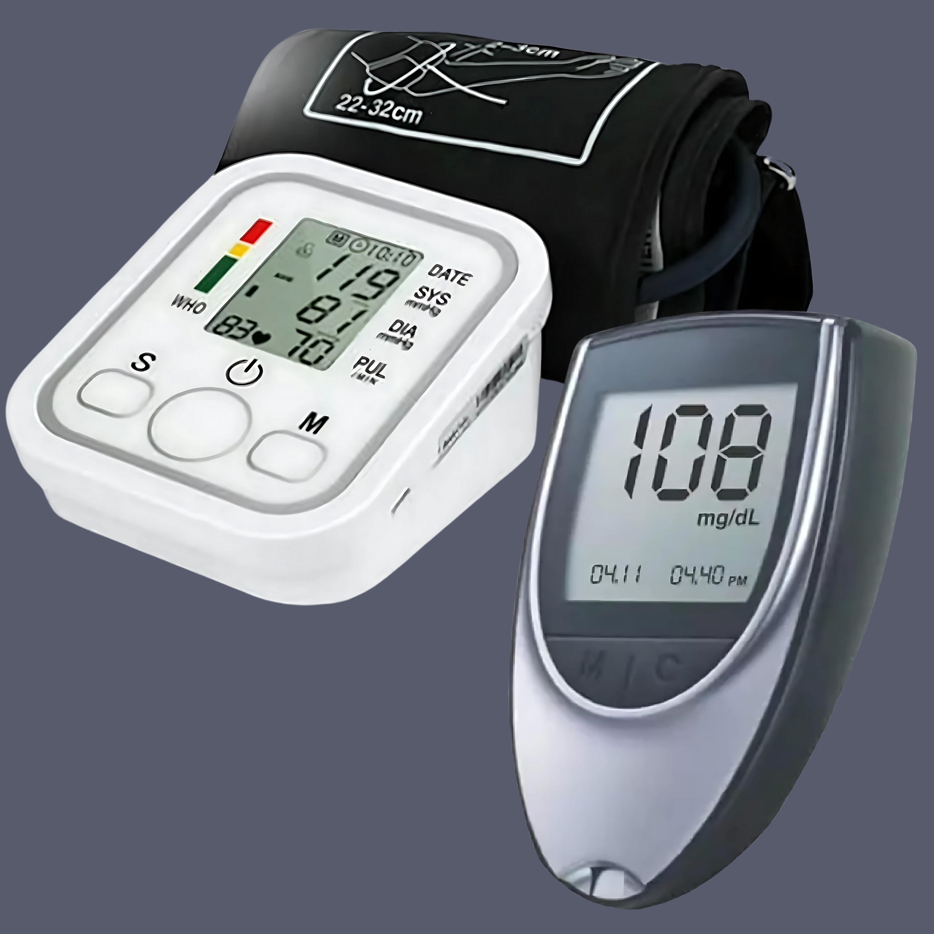 Balson AK-555 Automatic Measuring BP Monitoring Machine for Home with Voice Broadcast, Accurate Measurement & AK-33 Blood Glucose Monitor I Bp Monitor-image-7