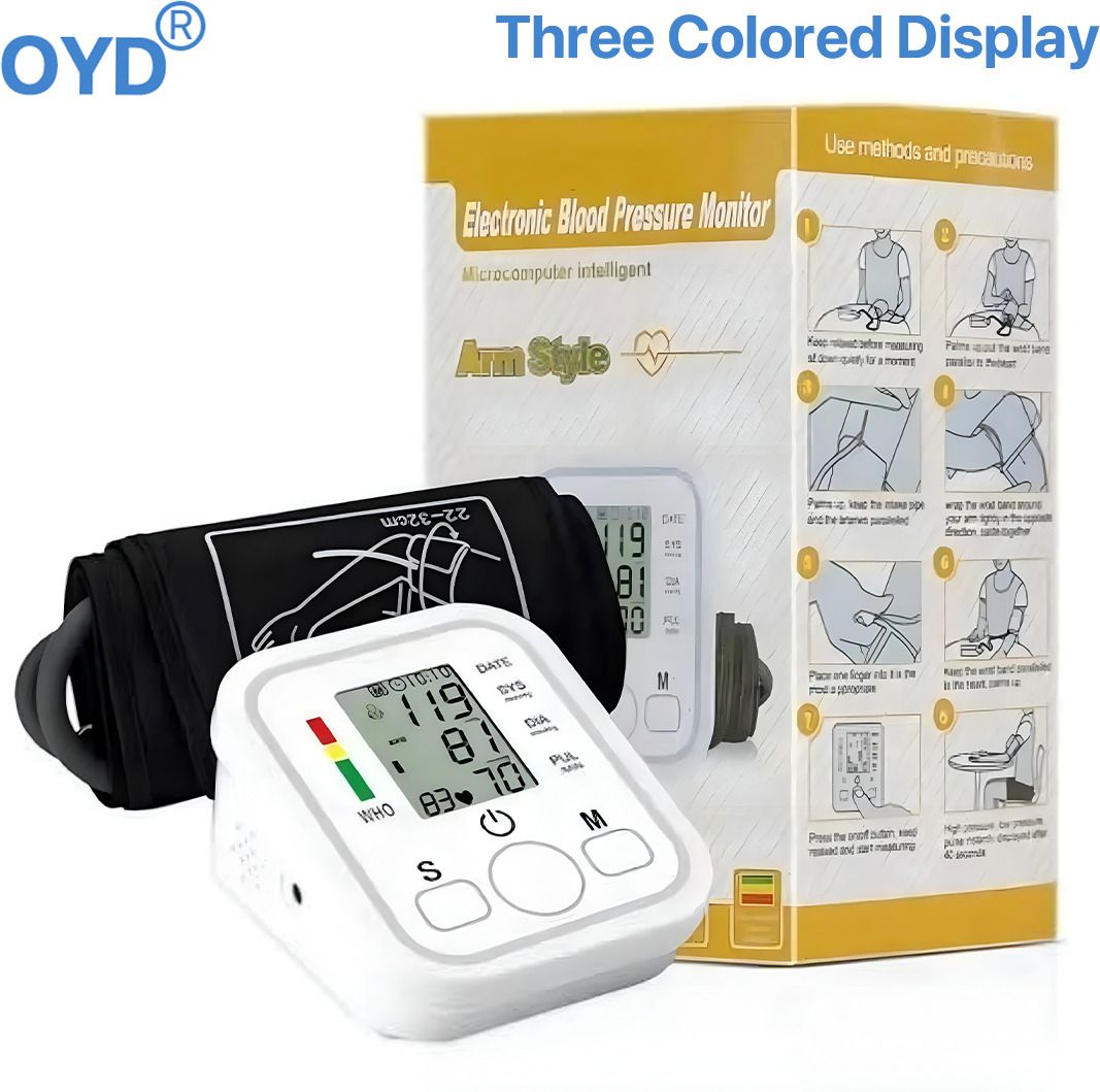 OYD Automatic Blood Pressure Monitor with LED Display Technology Colour Display With Voice Function Bp Monitor-image-14