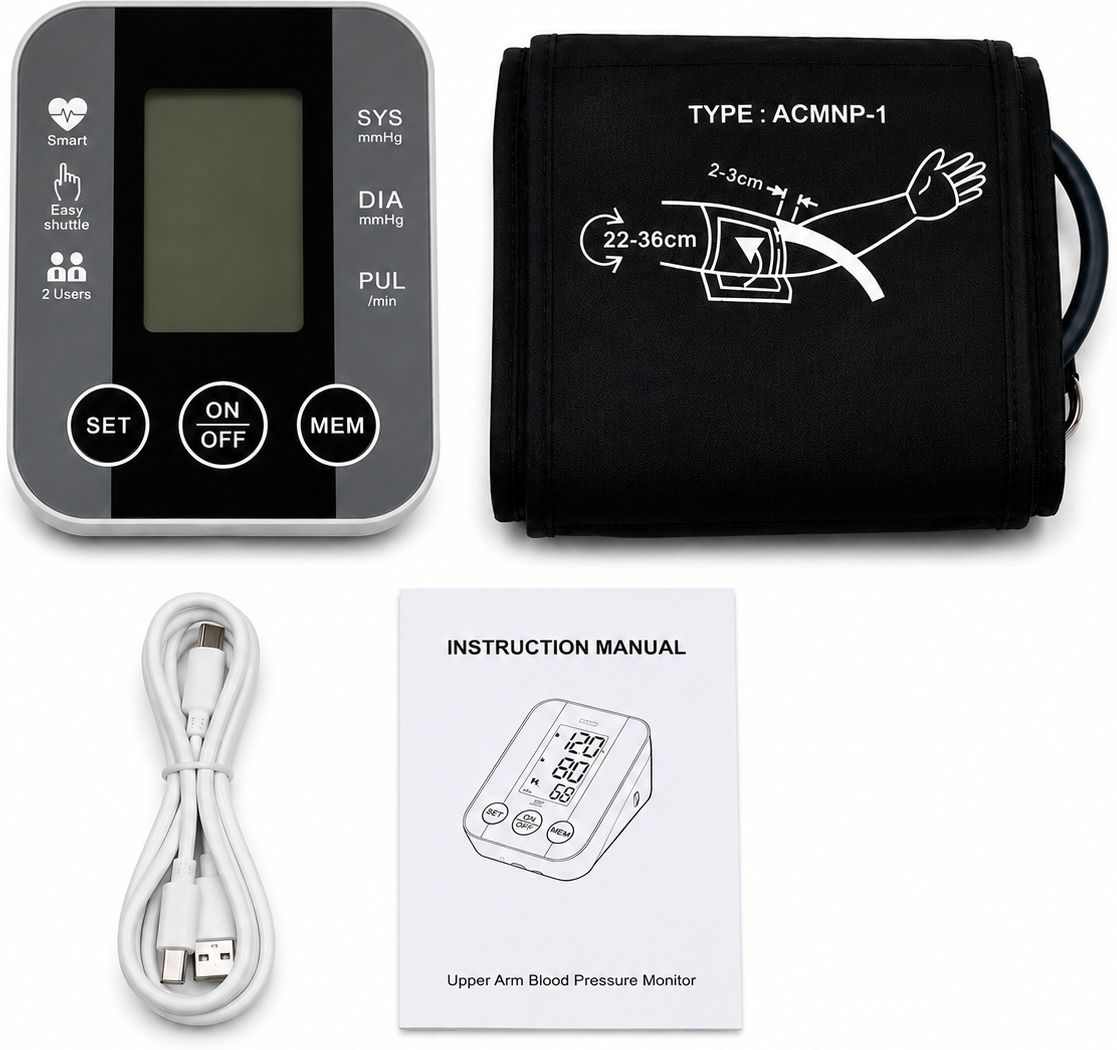PLEXAL Fully Automatic Upper Arm BP Monitor with Large LCD Display and Memory Store Bp Monitor-image-38