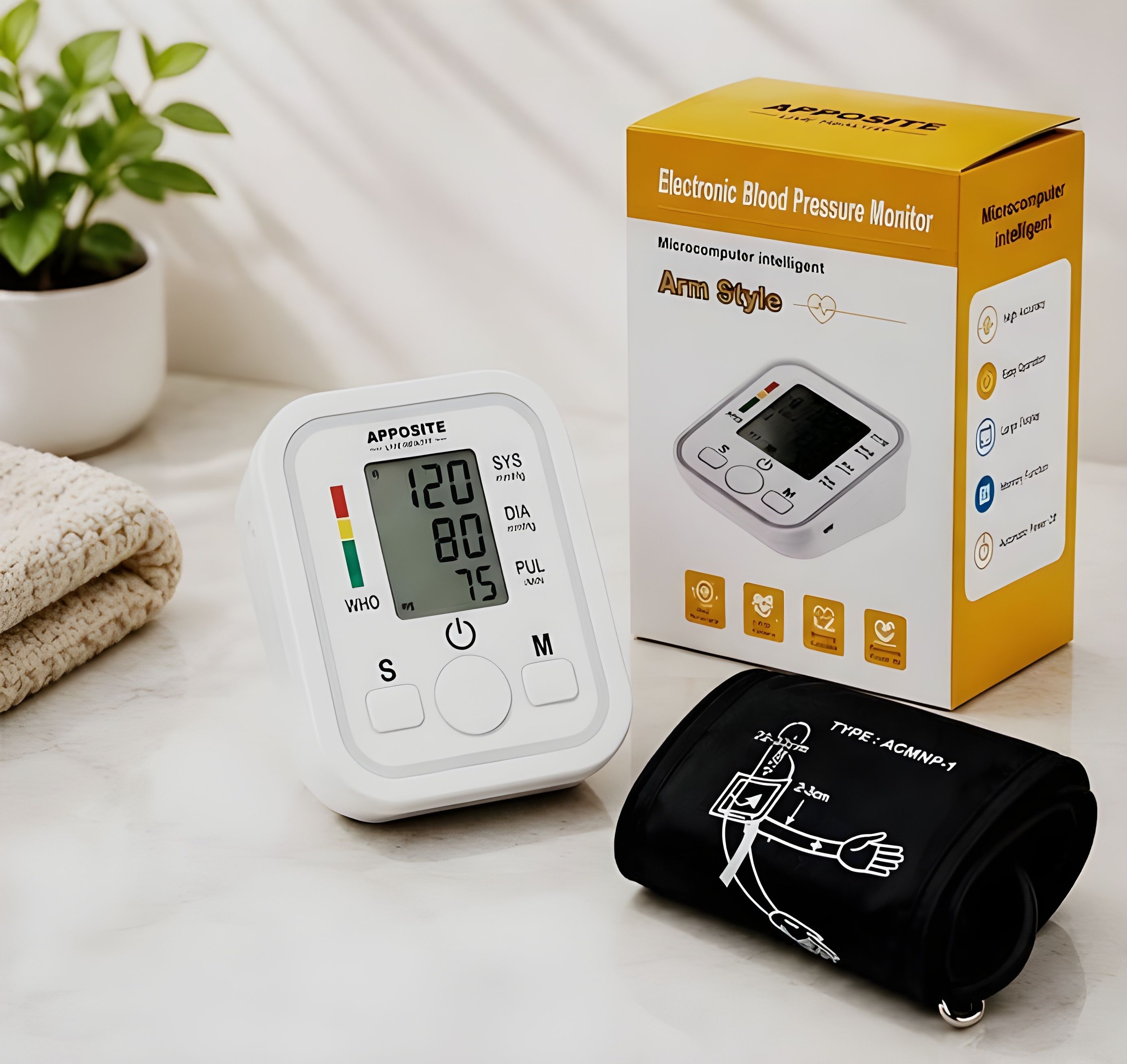 Apposite Electronic Upper Arm Blood Pressure Monitor with Memory Combo Bp Monitor Bp Monitor-image-28