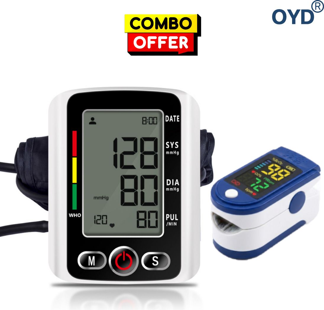 OYD Big Display BP Machine and LK87 Pulse Oximeter Health Device with voice feature and 3 colour back light Bp Monitor-image-12