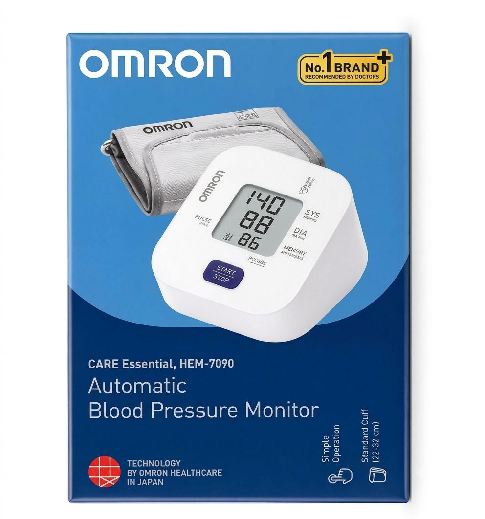 OMRON HEM-7090 Automatic Digital Blood Pressure Monitor with Upper Arm Cuff & Battery HEM 7090 with Body Movement Detection and Low Battery Indicator Bp Monitor-image-47
