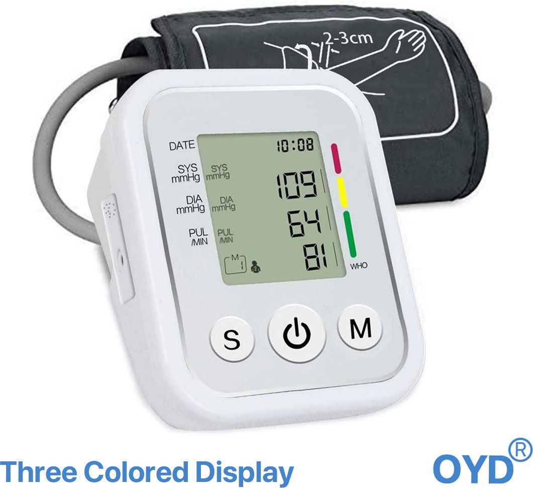 OYD Portable Electronic Blood Pressure Device with LED Display Colour Display With Voice Function Bp Monitor-image-1