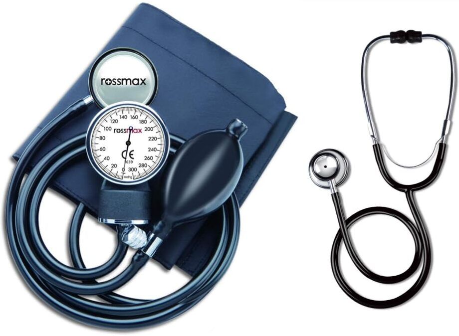 Rossmax GB 101 Aneroid Blood Pressure Monitor & EB 200 Dual Head Stethoscope Combo Pack Bp Monitor-image-2
