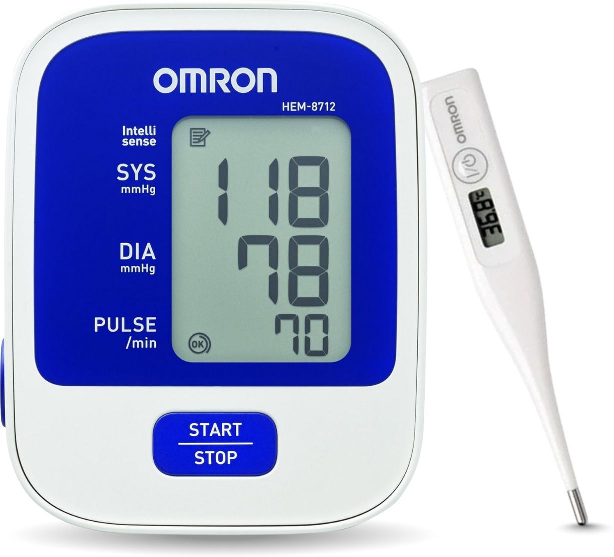 OMRON HEM-8712 Automatic Blood Pressure Monitor with MC-246 Digital Thermometer (Combo Pack, 3 Years Warranty) Bp Monitor-image-23