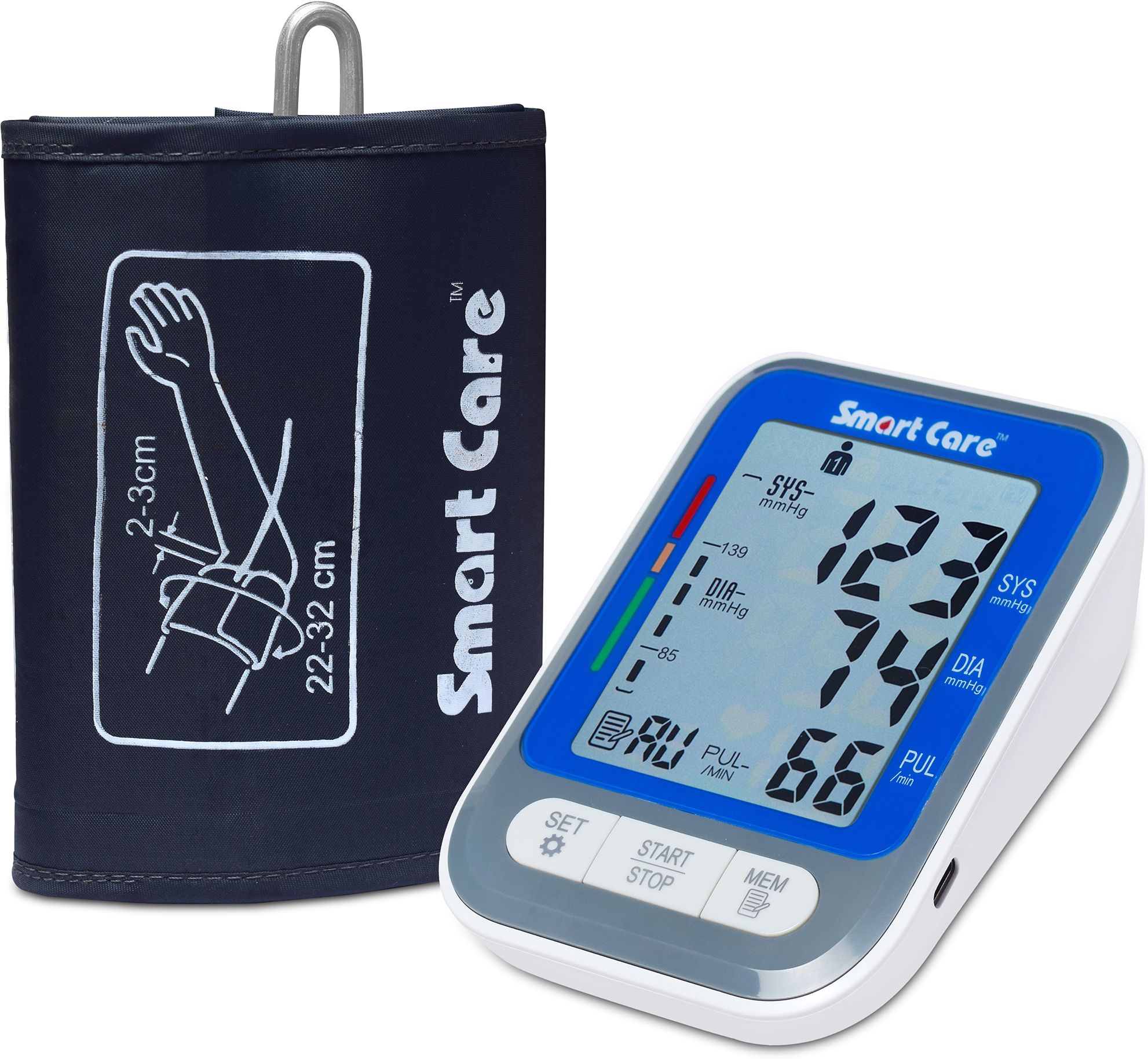 Smart Care SC-208 Digital Blood Pressure Monitor with LCD Display, Voice Function ,Reliable Bp Monitor-image-1