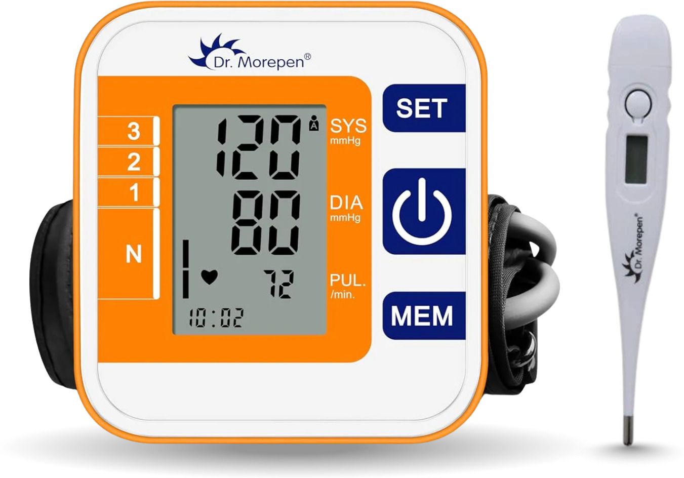 Dr. Morepen BP-14 Automatic Blood Pressure Monitor with MT-110 Digital Thermometer (Combo Pack, 3 Years Warranty) Bp Monitor-image-34