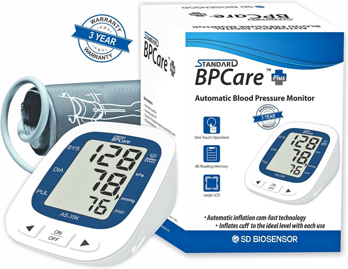 STANDARD SD Biosensor BPCare Plus (AS-35K) Blood Pressure Monitoring Machine |BP Device|BP Meter|BP Monitor|Pressure Testing Machine|Pulse Measure| Bp Monitor-image-18