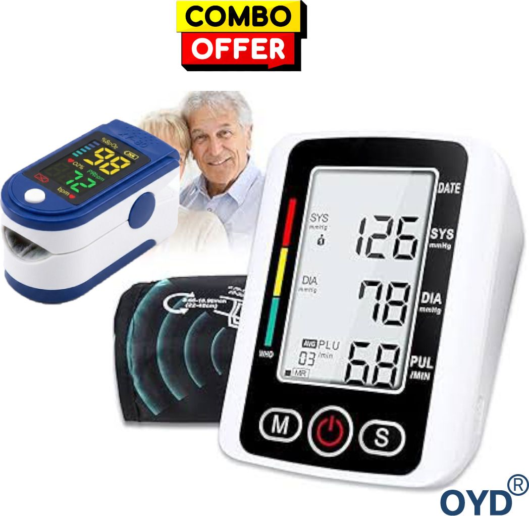 OYD LK87 Pulse Oximeter and BP Machine Combo for Home Care with voice feature and 3 colour back light Bp Monitor-image-37