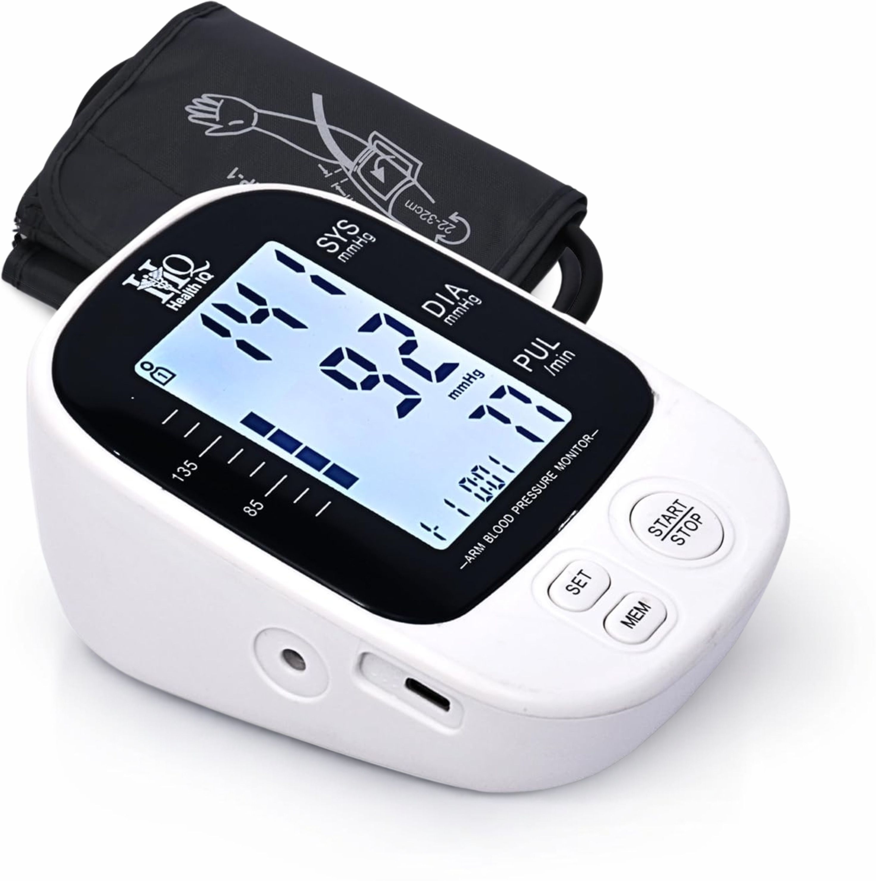 HealthIQ BP Machine | Fully Automatic | LED Display | USB Type C Support | BIQ 114 Bp Monitor-image-30