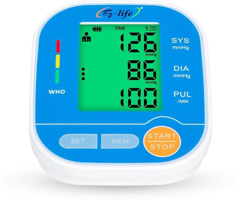 EZ Life Digital Upper Arm Blood Pressure Monitor Digital Blood Pressure Monitor with Large LCD Display, Pulse Measurement Bp Monitor-picture-11