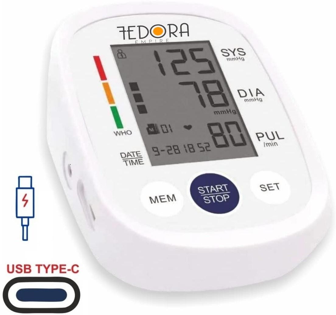 FEDORA EMPIRE CPort BP Monitor Automatic Accurate Digital Blood Pressure Checking Machine Upper Arm Portable BP Machine with Micro USB Bp Monitor-image-14