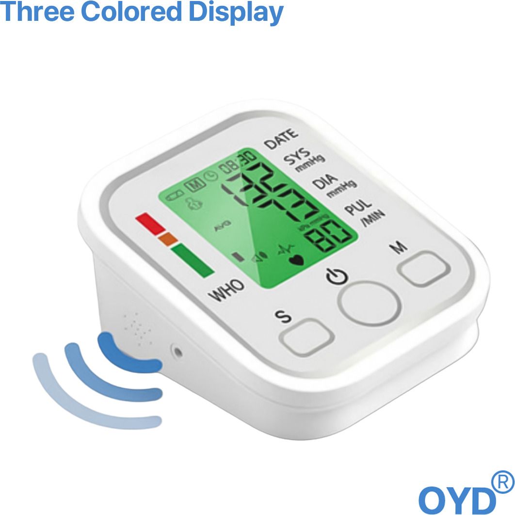 OYD Accurate BP Measuring Machine with Big LED Display Colour Display With Voice Function Bp Monitor-image-5