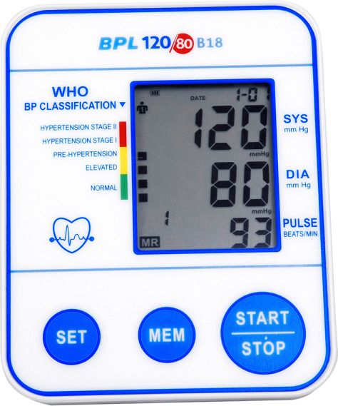 BPL Medical Technologies B18 Digital Blood Pressure Monitor with USB, LCD Display For Home and Clinic Bp Monitor-image-34