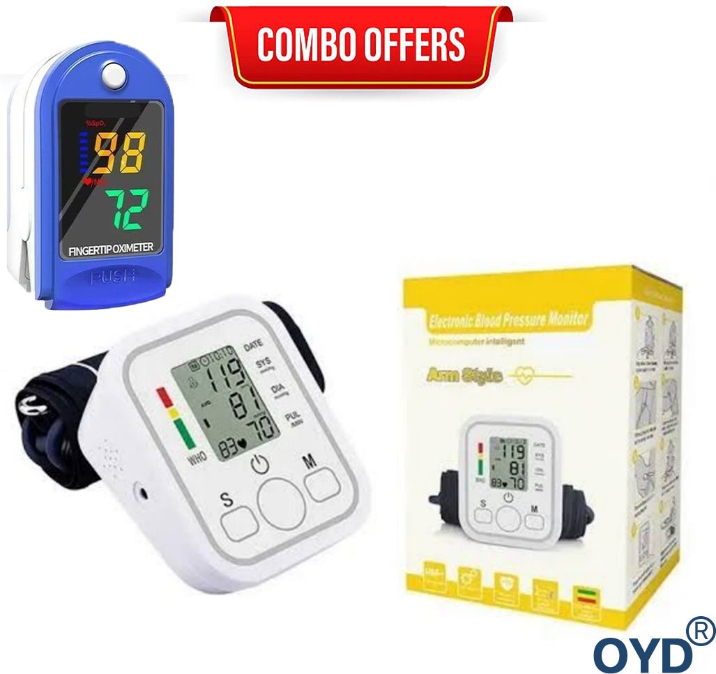 OYD BP Machine with IK87 Oximeter Combo Large Display Monitor with voice feature and 3 colour back light Bp Monitor-image-40