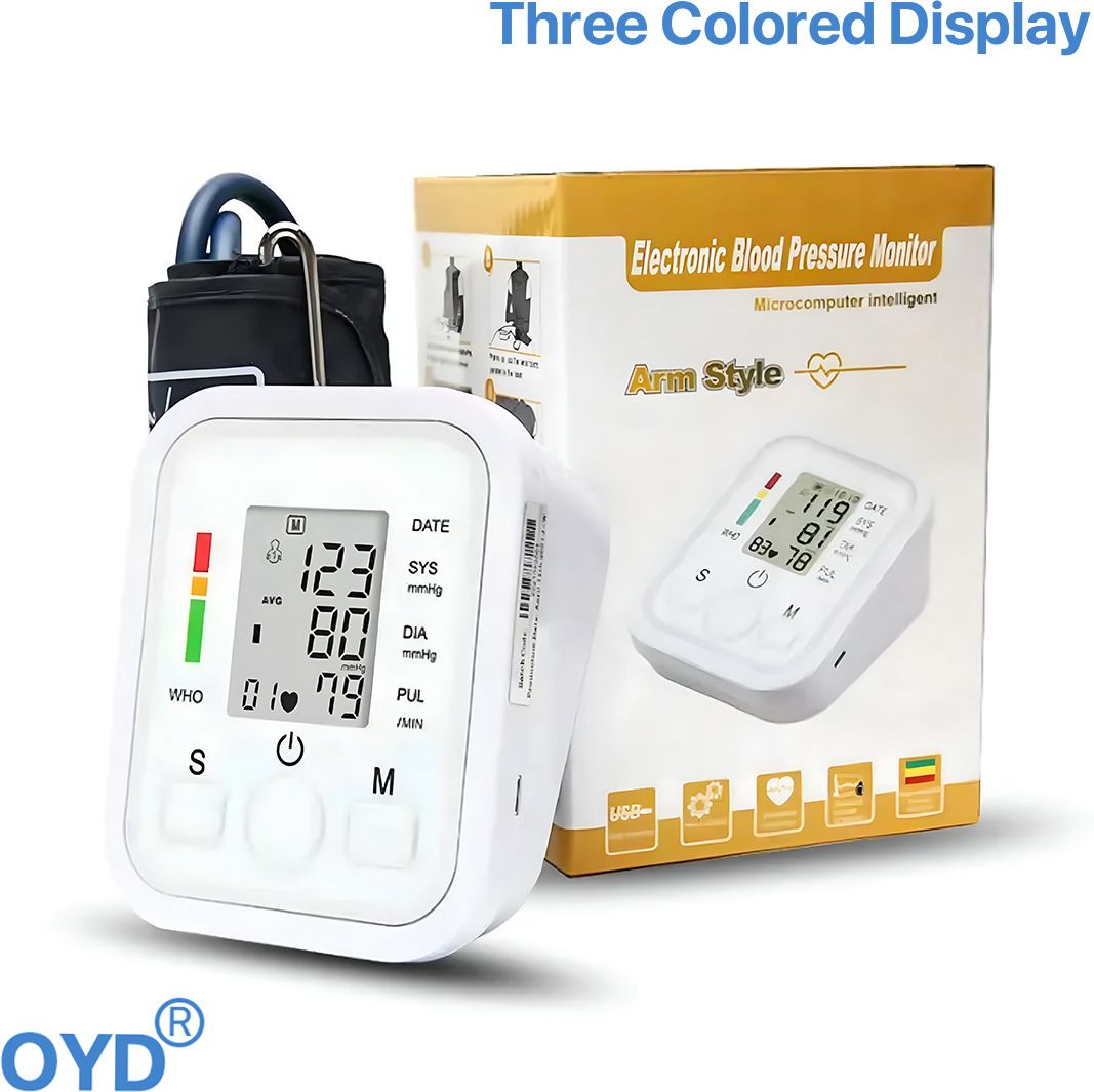 OYD Digital Blood Pressure Machine with Large LED Display for Home Use Colour Display With Voice Function Bp Monitor-image-49