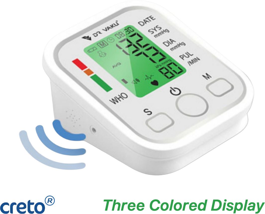 CRETO Electronic BP Monitor, Upper Arm Cuff with [Voice Announcement feature] Bp Monitor-image-45