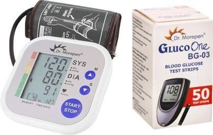 Dr. Morepen Combo Pack Of Dr Morepen BP 02 And 50 Strips Bp Monitor BP 02 And 50 Strips Bp Monitor Bp Monitor-picture-31
