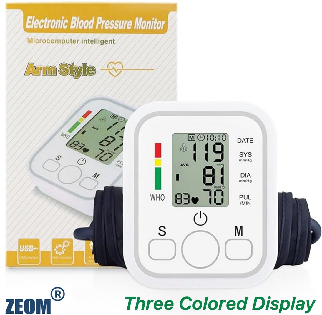 Zeom Digital Electronic BP Monitor, Upper Arm Cuff, LCD Display_ Bp Monitor-picture-32