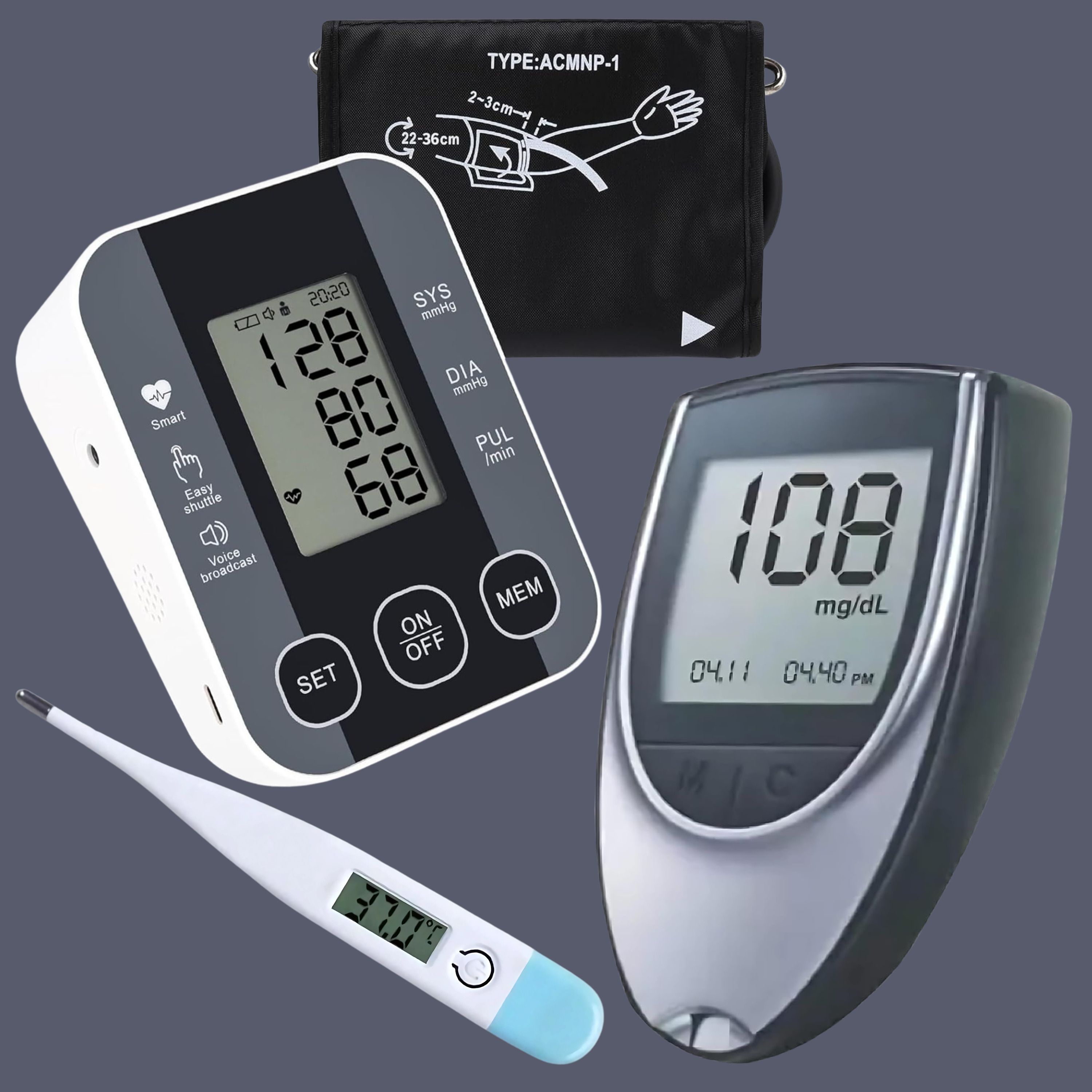 Balson (Combo Pack of 3) AK-S10 BP Monitoring Machine with Voice Broadcast, BLSN-32 Digital Oximeter and BLSN-45 Digital Thermometer I Bp Monitor-image-21