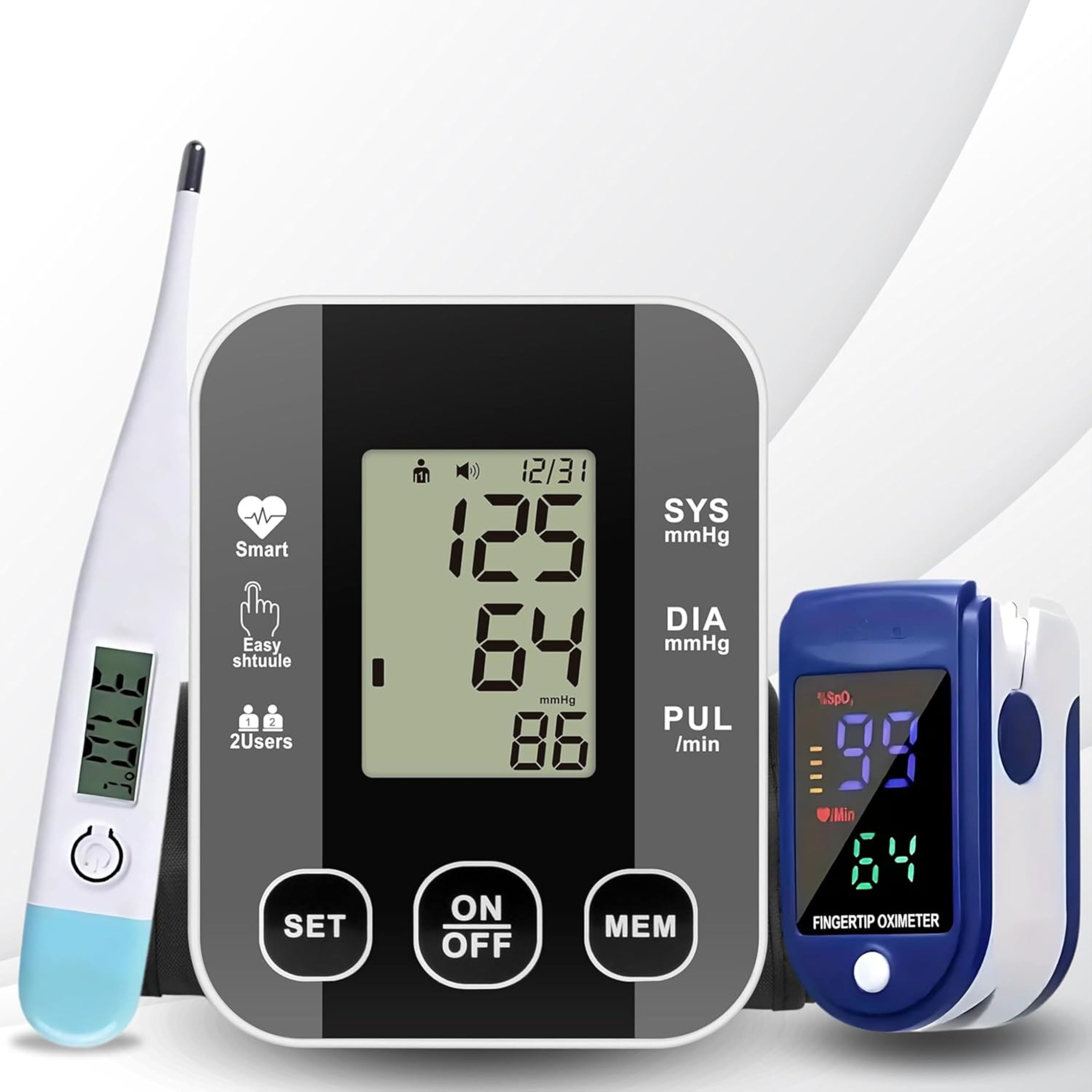 Balson Heart rhythm detection Cuff size: 22-48 32 Digital Oximeter 45 Digital , BLSN-S10 Upper Arm Blood Pressure Monitor 2 x 99 Memory LED Display Bp Monitor-image-26