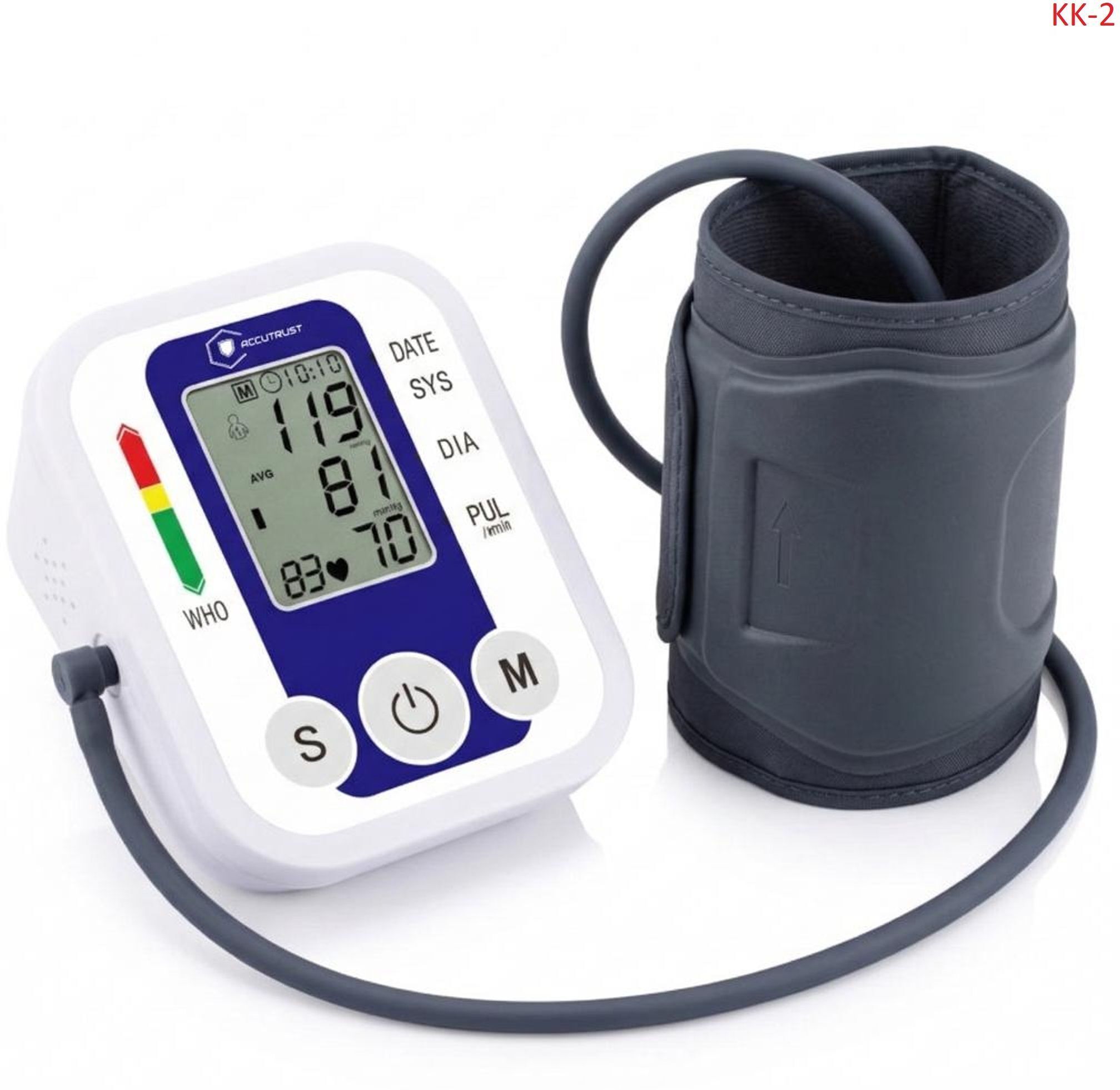 Accutrust Automatic Digital Blood Pressure Monitor Machine for Upper Arm with Large LCD Display, Heartbeat Detection & Memory Function Bp Monitor-picture-11