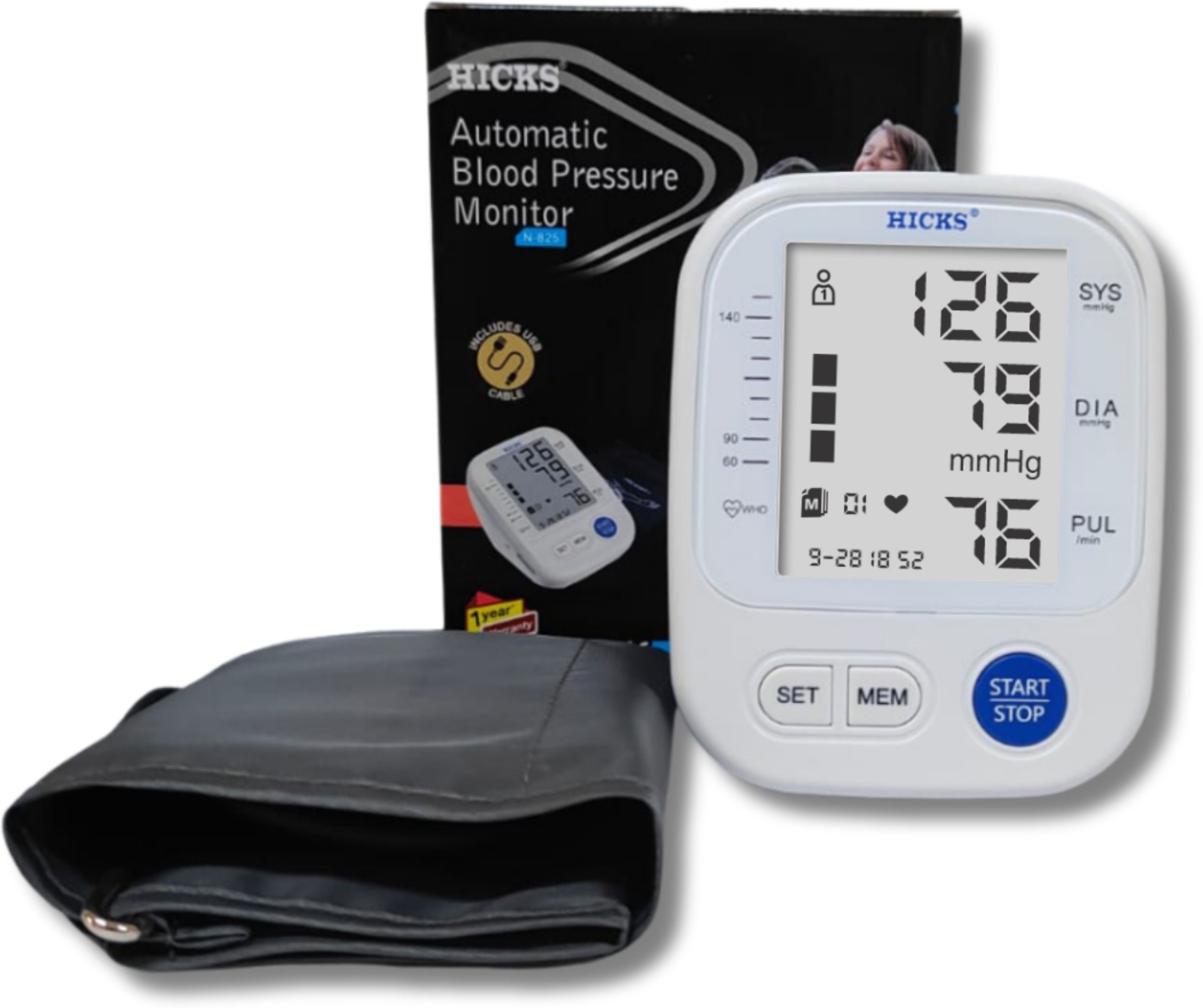 Hicks Digital BP Monitor for Upper Arm | Powered With USB Cable Or AAA Batteries N-825 Bp Monitor-image-15