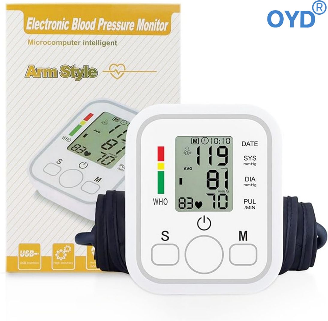 OYD Automatic Blood Pressure Monitor Machine with Heart Rate Detection yellow bp Bp Monitor-image-17