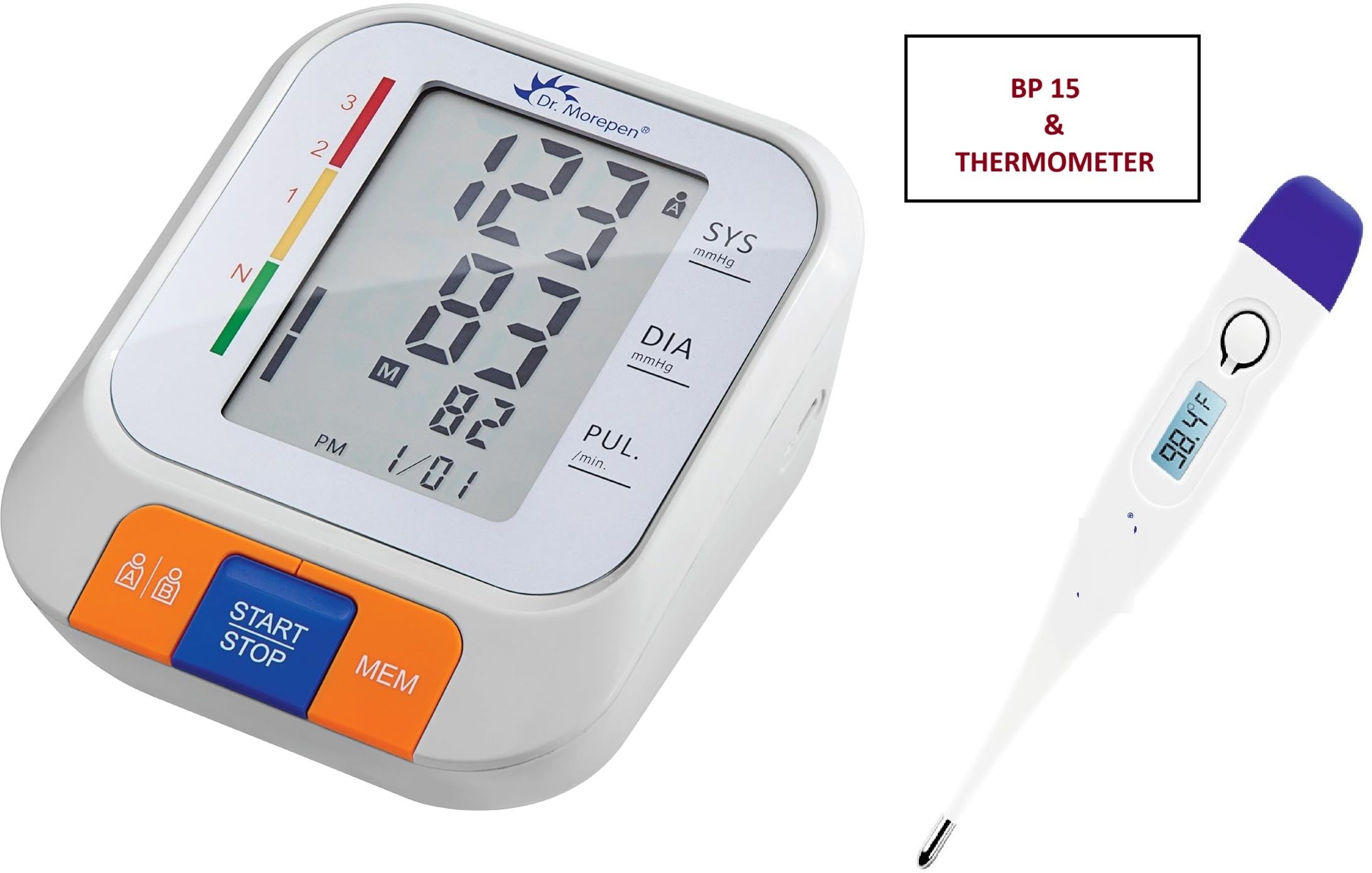 Dr. Morepen BP 15 Fully Automatic Digital Blood Pressure Monitor with thermometer BP 15 Bp Monitor-image-31