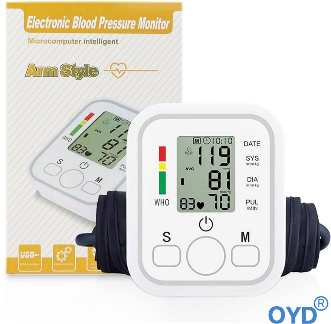 OYD Upper Arm Digital BP Checking Machine with Large LCD Display yellow bp Bp Monitor-image-5