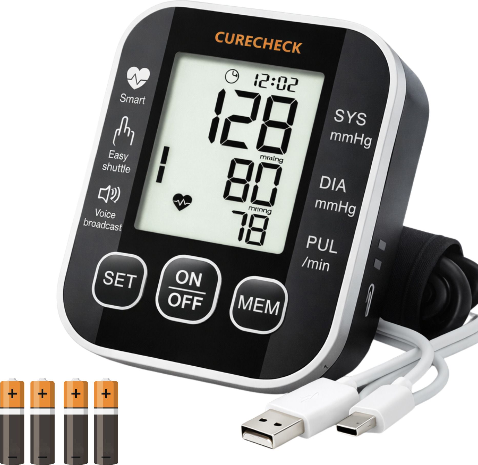 curecheck Premium Automatic Blood Pressure Machine with Battery with Cuff kit Bp Monitor-image-16
