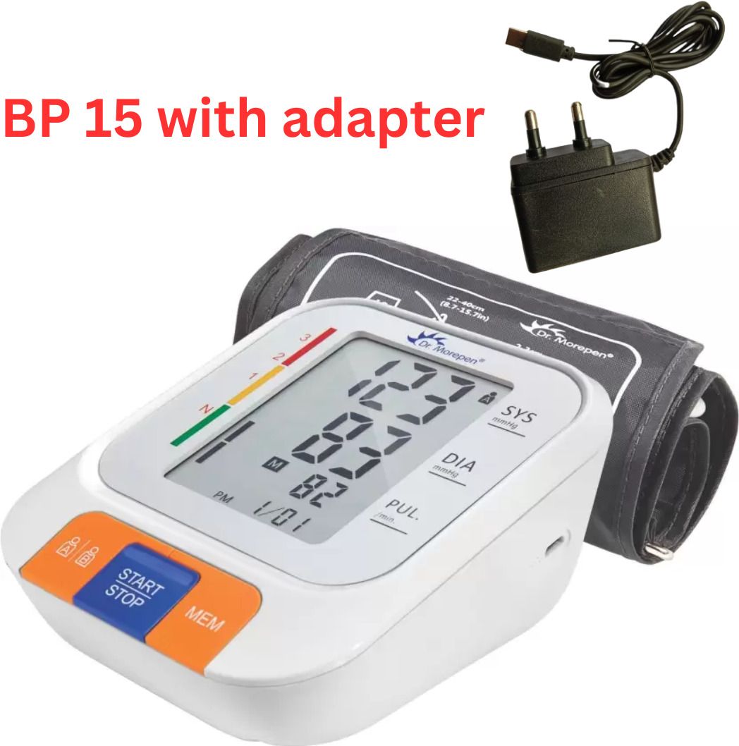 Dr. Morepen bp15 with charger compatible with electricity and battery both Bp Monitor