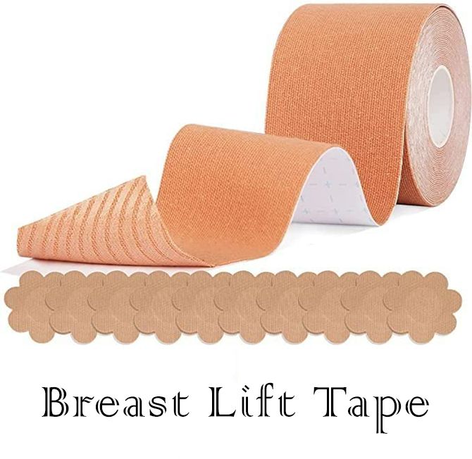 Women's Cotton Spandex Multipurpose Breast Lift Tape. Nursing Breast DN120 Nursing Breast Pad-image-6