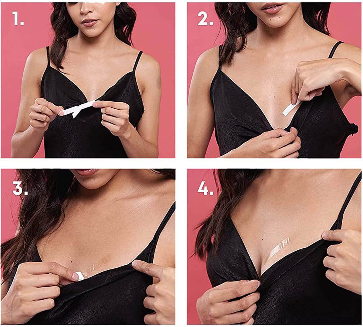Reusable Silicone Nipple Covers with Invisible Body Tape Combo Nursing Breast Pad-image-1