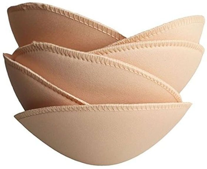 3 Pairs Round Soft Nylon Bra I]nserts Pads Removable Sport Bra Cups(Size-36) Women Lacrosse Chest Pad-image-16
