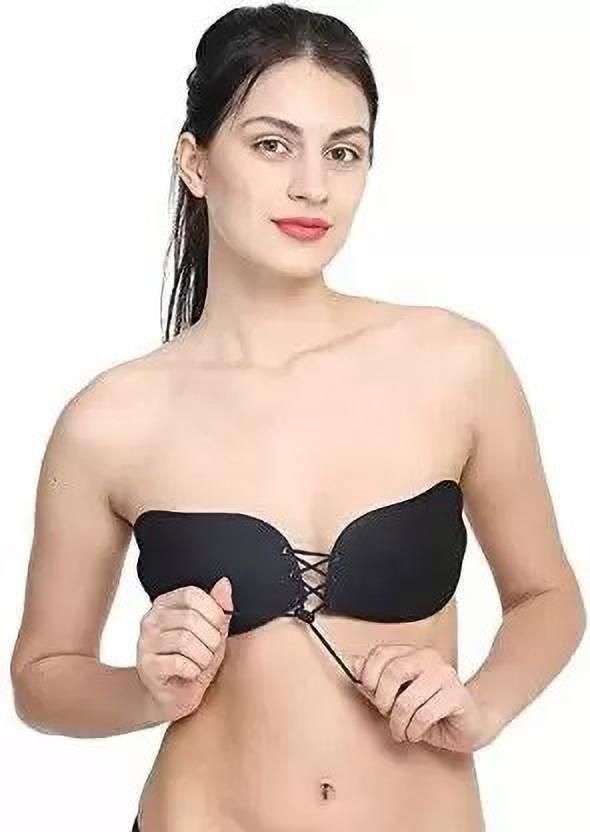 Women Lightly Padded Self Adhesive Pushup Strapless Backless Invisible Bra M135 Nursing Breast Pad-image-33