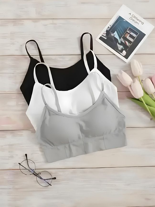 Pack of 3 Women Sports Lightly Padded Bra-image-27