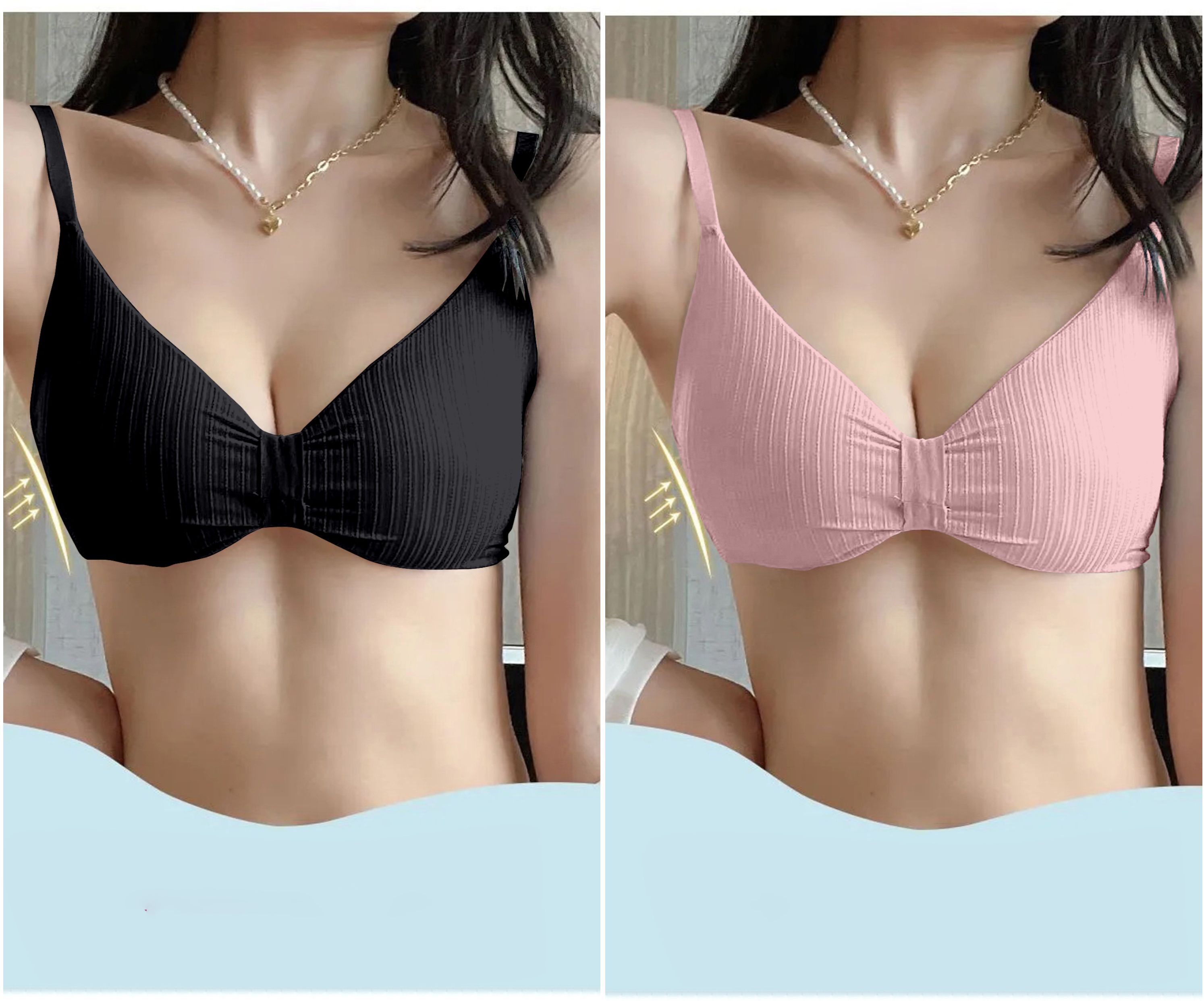 Pack of 2 Women Bralette Lightly Padded Bra
