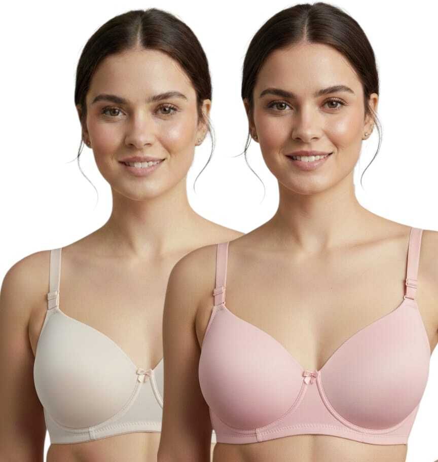 esoroucha Pack of 2 Women T-Shirt Lightly Padded Bra-picture-8