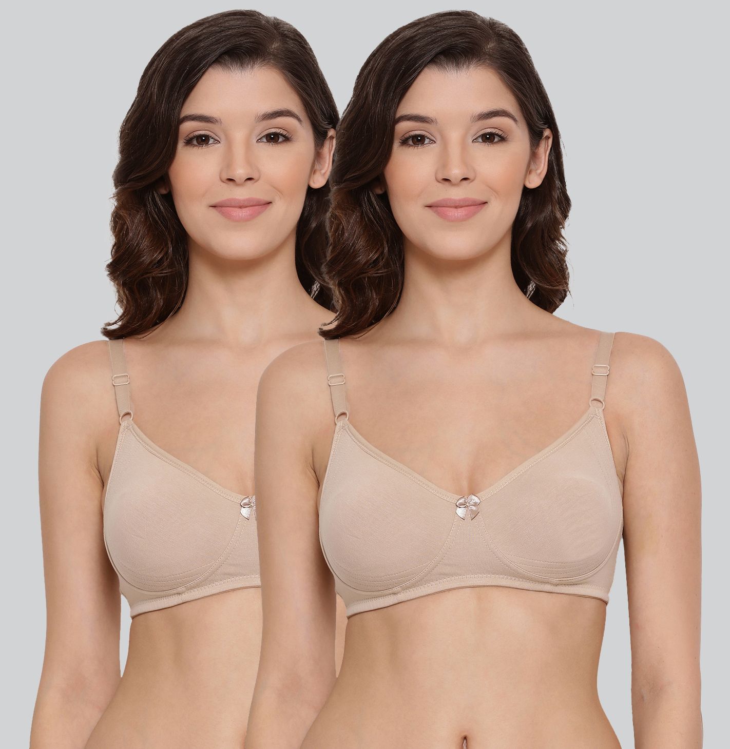 Pack of 2 Women Full Coverage Non Padded Bra-image-29