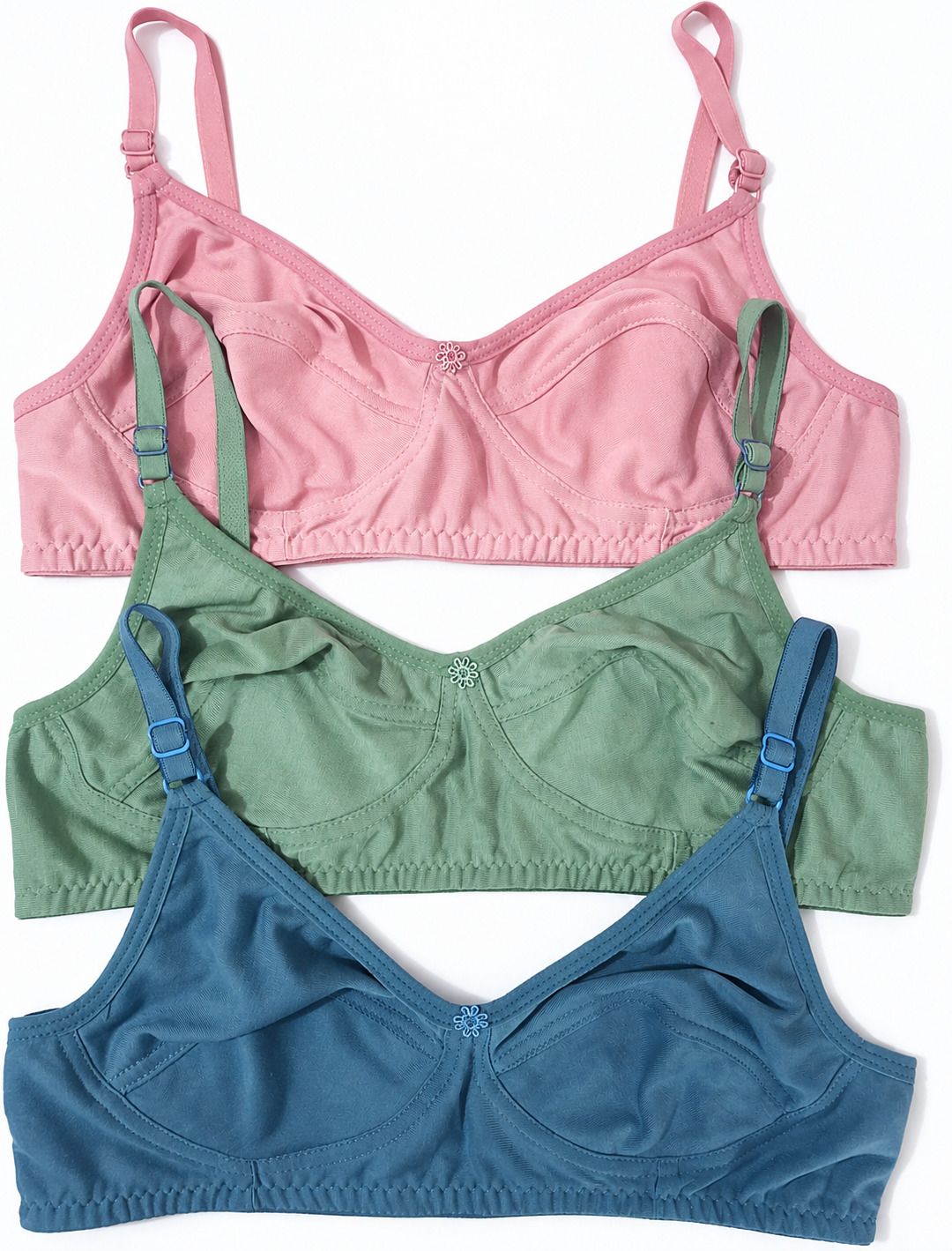 Pack of 3 Women Full Coverage Non Padded Bra-image-28
