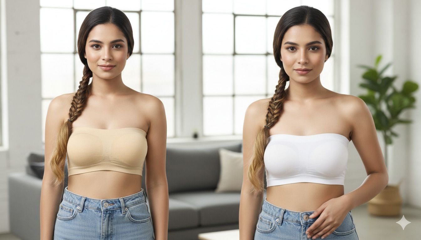 vanila Pack of 2 Women Bandeau/Tube Non Padded Bra-picture-2